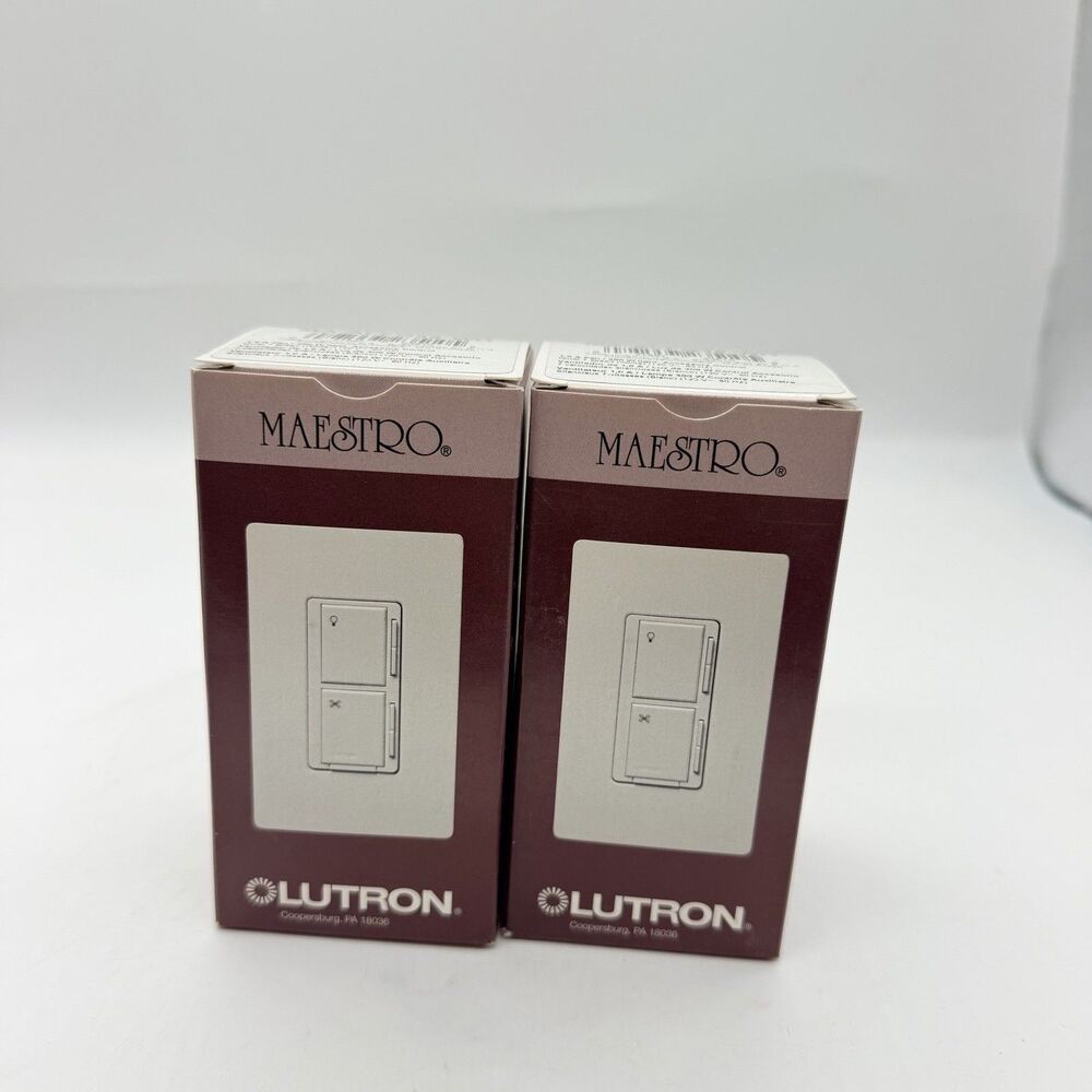 2 Lutron Maestro MA-ALFQ35-WH Fan Light Accessory Control White New
